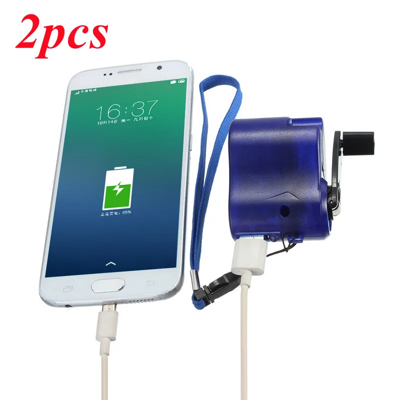 Портативное аварийное зарядное устройство USB с Динамо-рукояткой