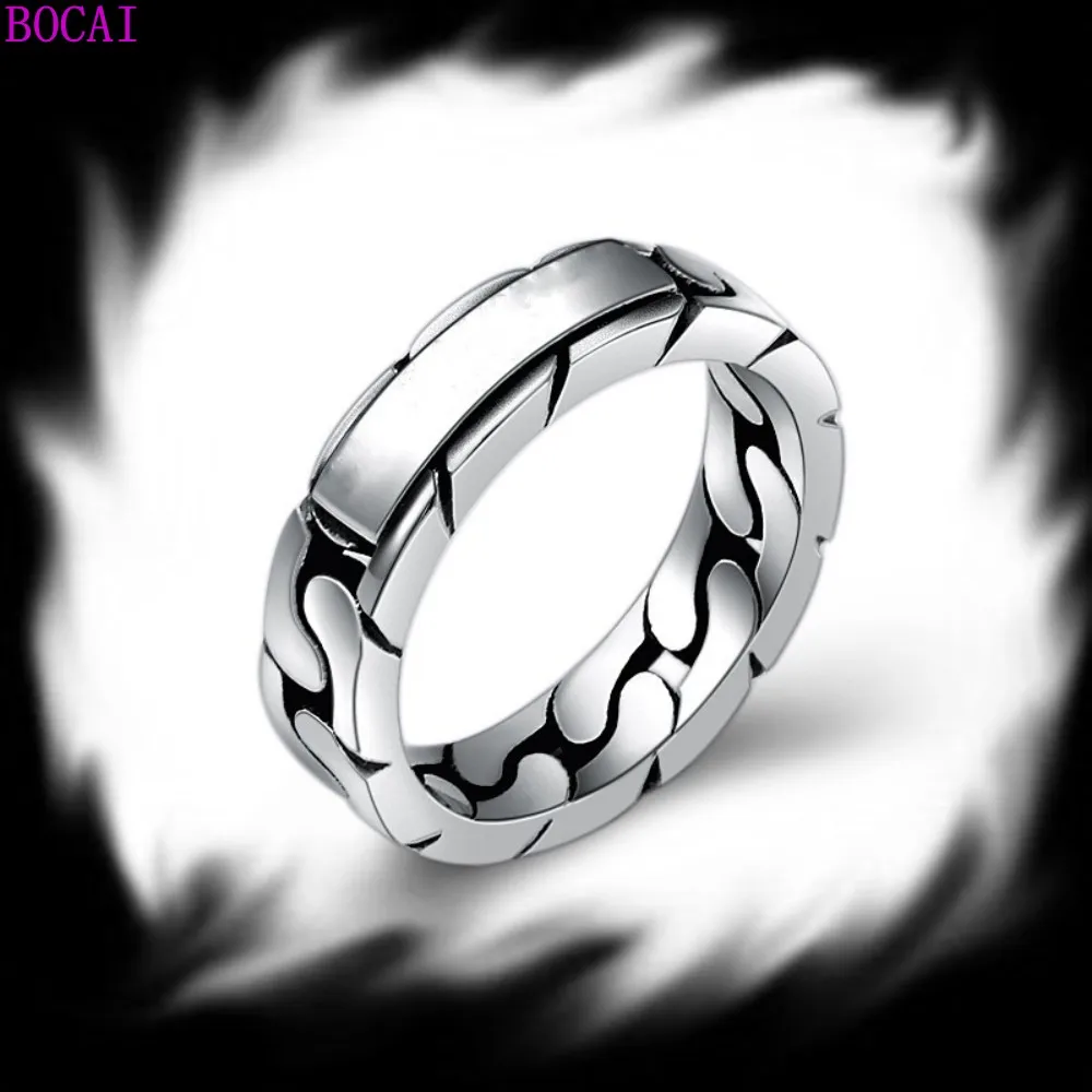 2020 New Style S925 Sterling Silver Ring For Men And Women Retro Thai Fashionable Simple Couple Pure Rings | Украшения и