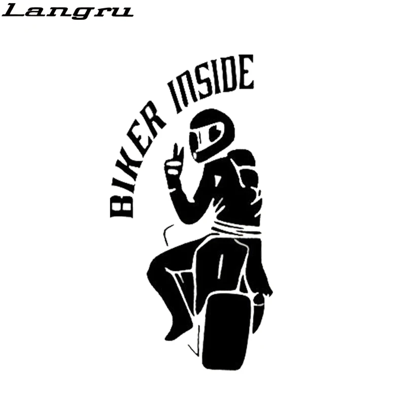 Langru 15*8 см Pegatinas Moto Coche Peace Tuning наклейка для мотоциклиста байкера внутри мото виниловые наклейки аксессуары Jdm