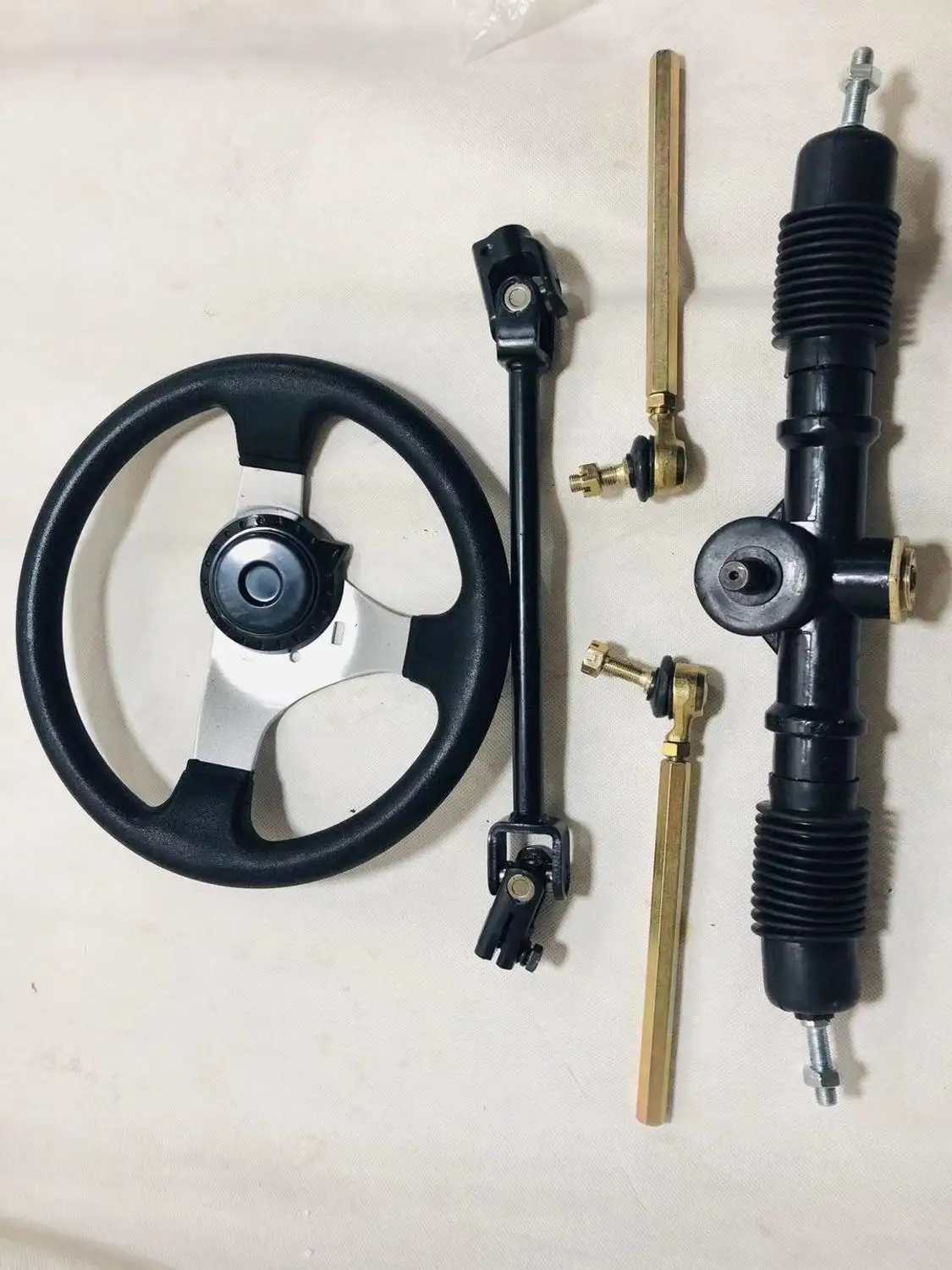 DIY картинг детская коляска ATV UTV рулевая рейка Шестерня U шарнир рулевой тяги с