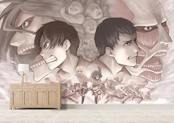 

[Self-Adhesive] 3D Attack On Titan 654 Japan Anime Wall Paper mural Wall Print Decal Wall Murals Belly