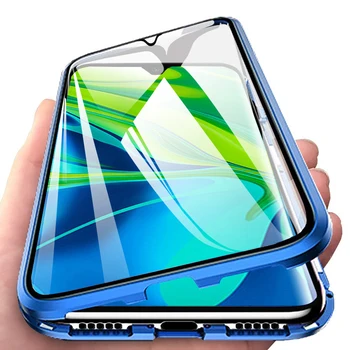 

Magnetic Adsorption Metal Case For Xiaomi Mi Note 10 Tempered Glass Magnet Back Cover For Xiaomi Mi Note 10 Pro phone case