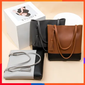 

Fashion PU Leather Totes Student School Messenger Handbag 2020 Women's Shoulder Casual Totes Bags for Women Girls Day Clutches