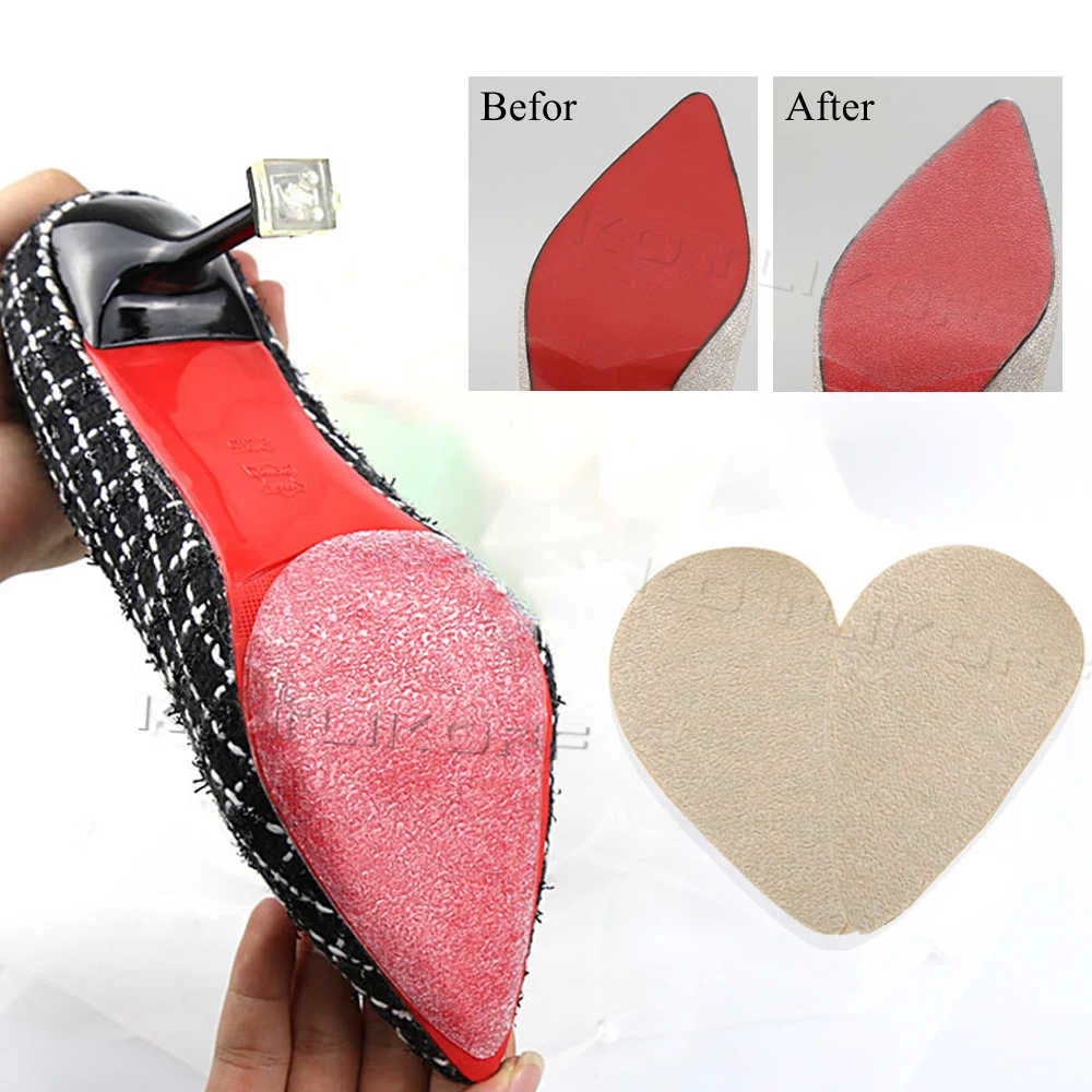 Pink Heart-shaped Sole Non-slip Stickers Protection High-heeled Shoes Bottom LS 