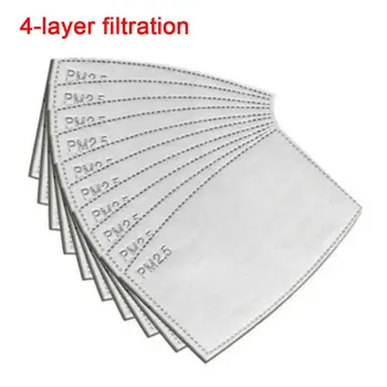 

Mouth Mask Filter TPU Black Health Care Snowmobiling Outdoor Sport Sports Durable PM2.5 Four-Layer Filter Windproof 2020