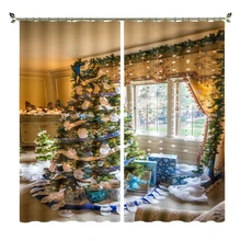 Индивидуальные 3D затемненные шторы для карты индивидуальный Размер магазин тема отель счастливый год рождественский подарок ins стиль украшения