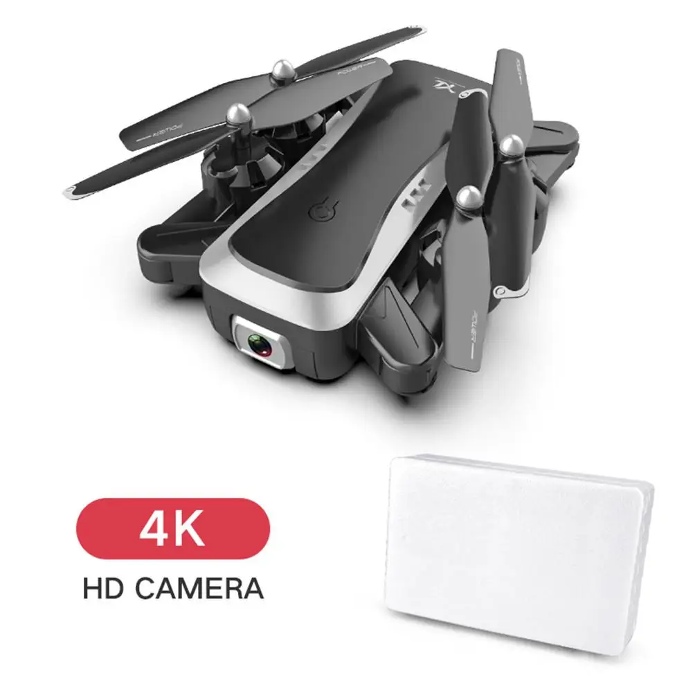 Black 4K Foam box Радиоуправляемый Дрон с камерой Live Video 4 k/1080 P HD WiFi Quadro Rotator оптический поток парящий держать двойной Вертолет камеры - Цвет: Black 4K Foam box