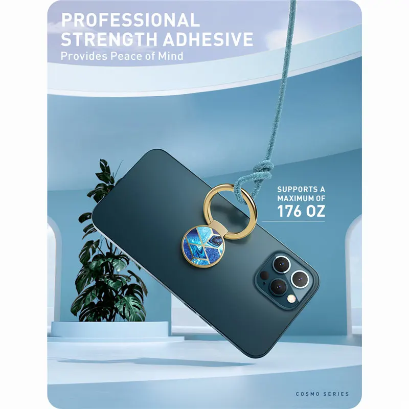 Cell Phone Finger Ring Holder I-BLASON Universal Kick Stand360 Degree Rotation 180 Degree Flip Magnetic Car Mountabl