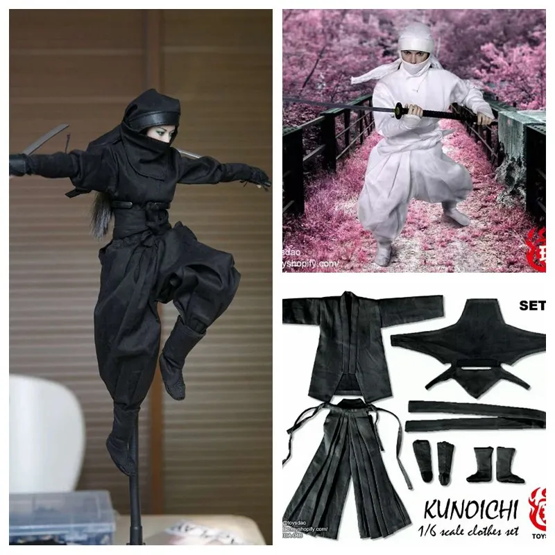 1:6 scale figure doll clothes Japan Female ninja suit for 12