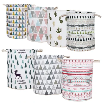 

Folding Laundry Basket Round Storage Large Hamper Collapsible Clothes Toy Laundry Holder Organizer