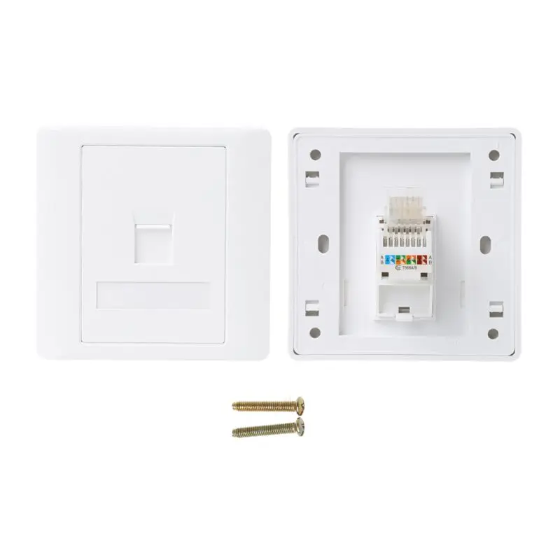 

86 Type Computer Socket Panel CAT5E Network Module RJ45 Cable Interface Outlet