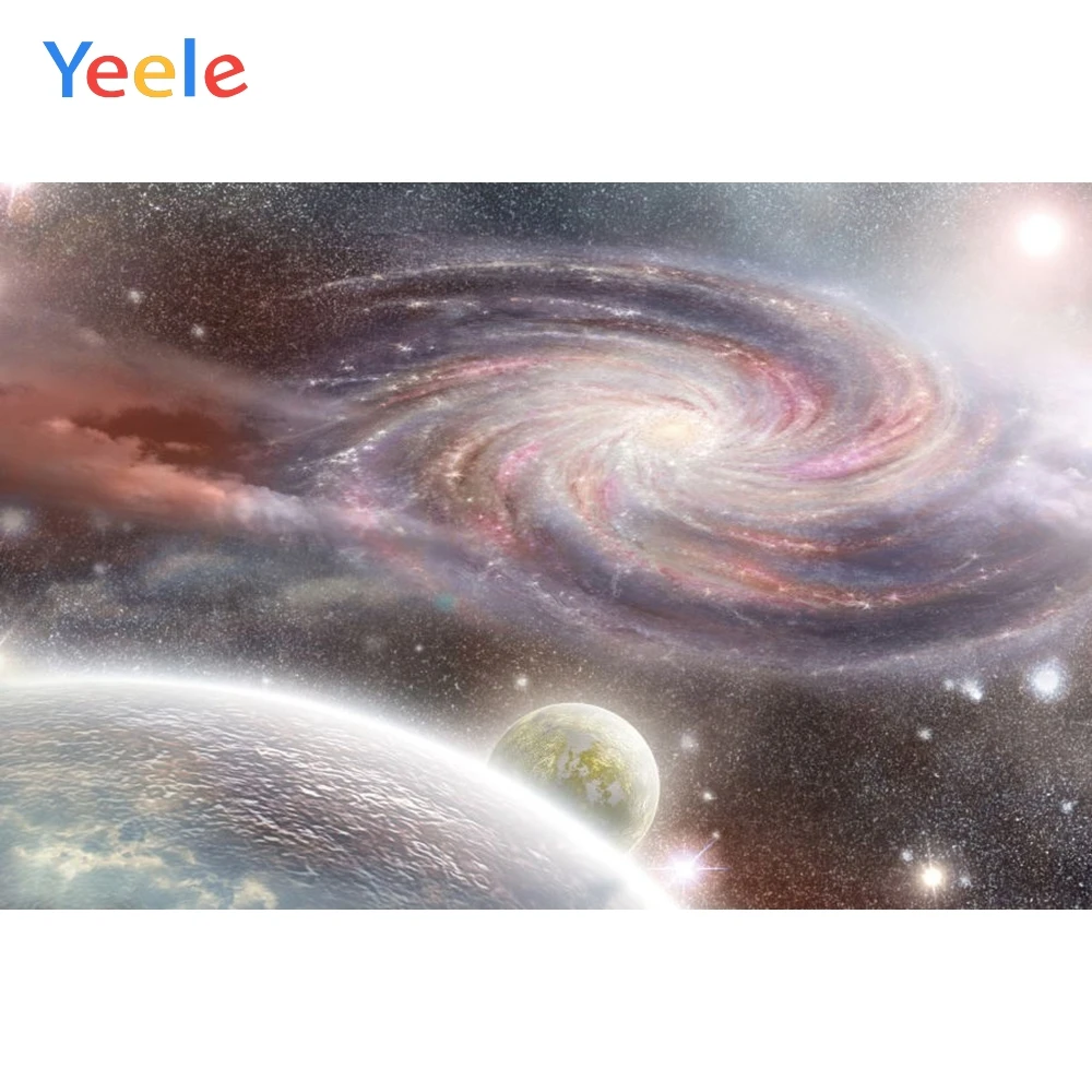 

Universe Space Planet Solar System Backdrop Baby Boy Birthday Party Custom Vinyl Photography Background Photo Studio Photophone