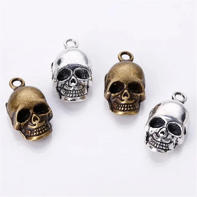

10PCS/Bag Ancient Skull Head 20*12mm Charms DIY Fashion Accessories Pendant Charms for Jewelry Making