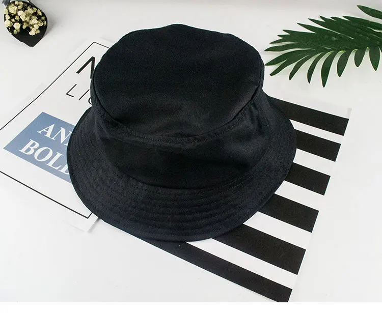 Черно-белые однотонные Панама унисекс Bob cap s хип-хоп Gorros мужские wo мужские летние Панама пляжная Панама для рыбалки шляпа