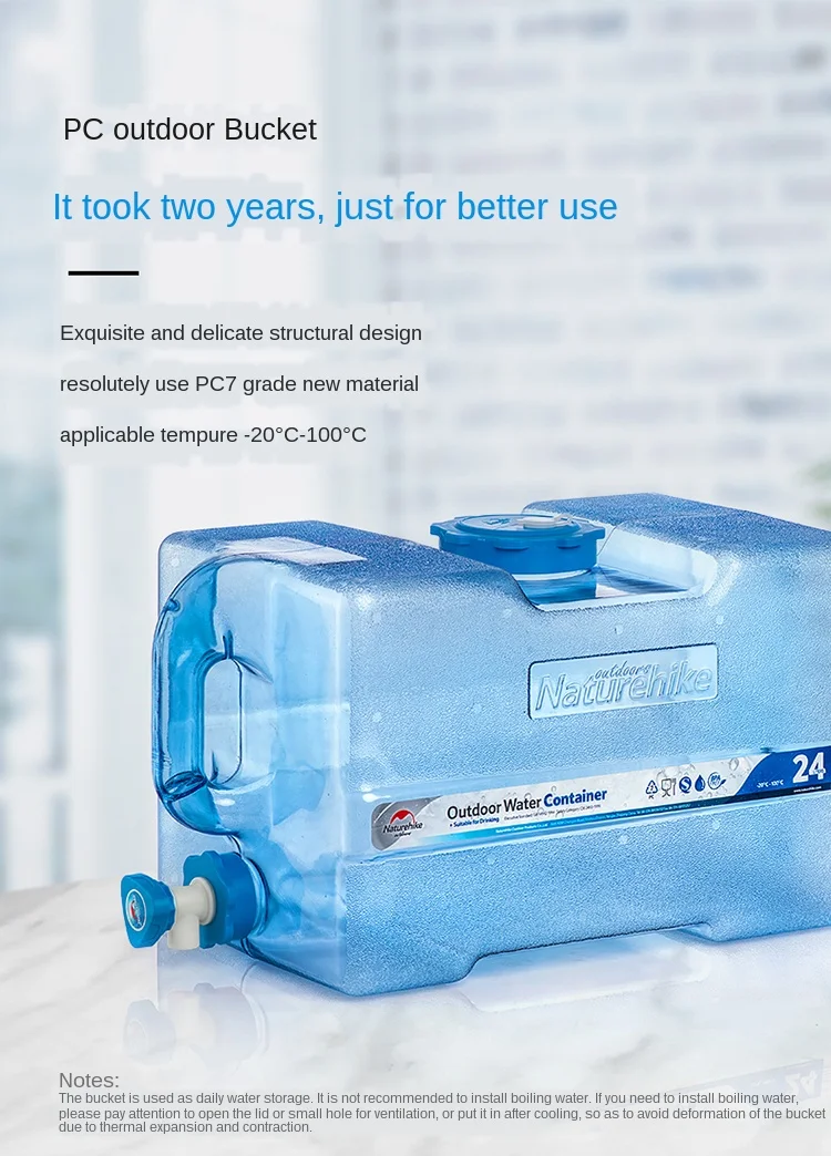 OMZGXGOD Contenedor de Agua Plegable port/átil 1 Paquetes con Grifo,Grado alimenticio PE Contenedor Agua Almacenamiento Plegable Cubo Botella El Cubo 5L