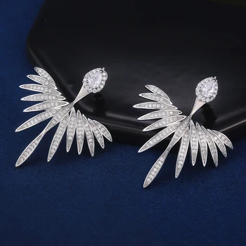 Spread Wing Crystal Stud Earrings