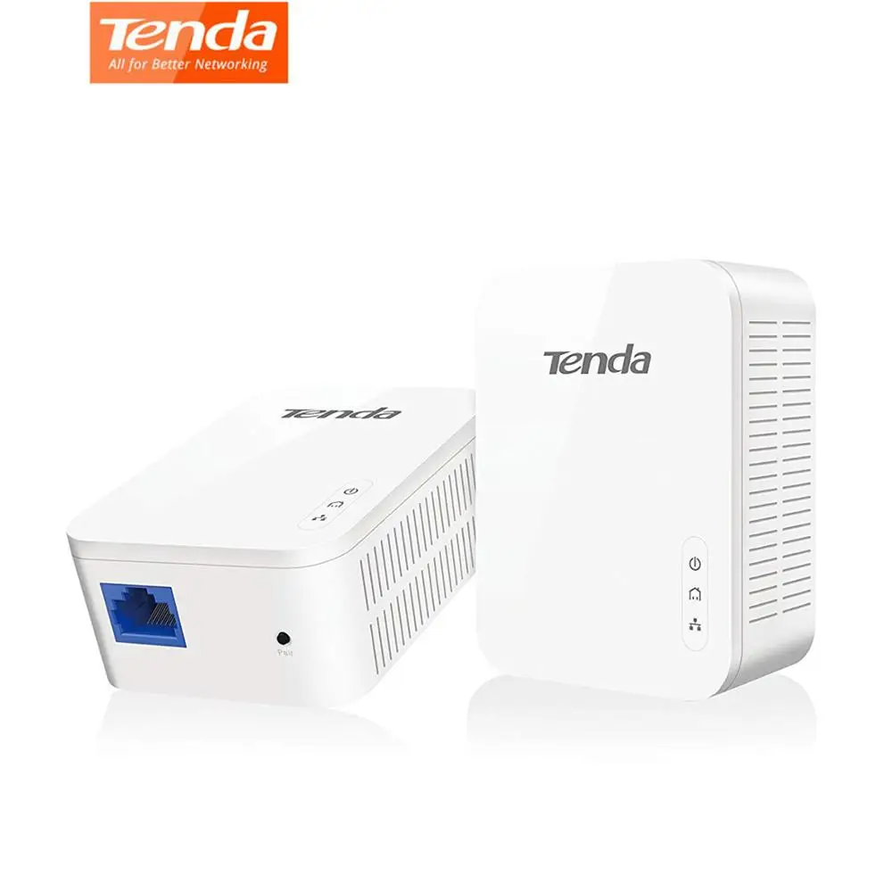 Tenda AV1000 1 пара гигабитный адаптер Powerline до 1000 Мбит/с PH3 Ethernet PLC Homeplug для