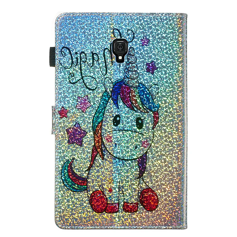 Wekays For Samsung Tab A 8.0 SM-T380 Cartoon Glitter Leather Fundas Case For Samsung Galaxy Tab A 8.0 2017 T380 T385 Cover Cases