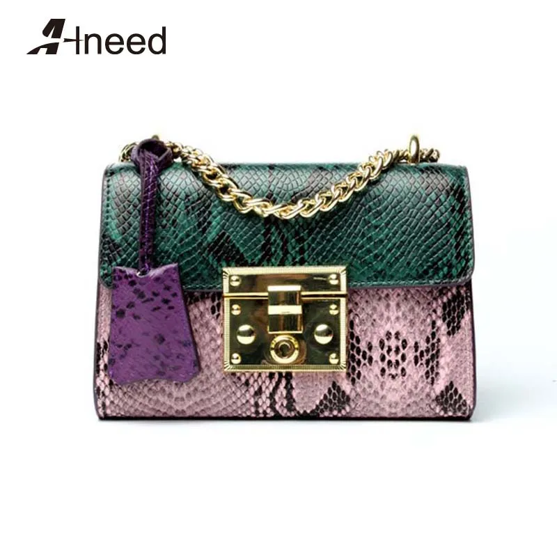 ALNEED женские сумки через плечо с цепочкой роскошные дизайнерская сумка