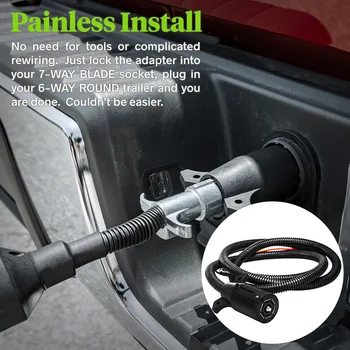 

Professional With 7 Way Molded Durable Caravan Flexible Towing Harness Trailer Cable Accessories RV Connector Light Plug Wire