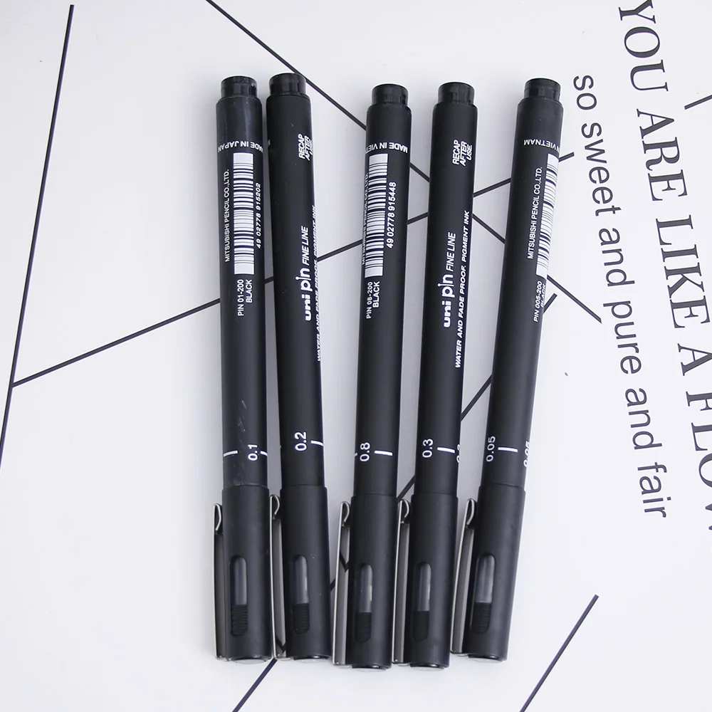 Ручка для рисования Fineliner 005 01 02 03 05 08 водостойкая аниме-комикс не цветущие