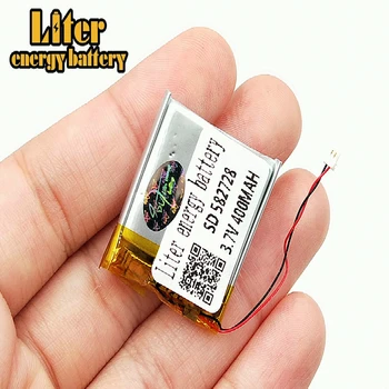 

3.7V,400mAH,582728 polymer lithium ion /Li-Po Rechargeable battery for SMART WATCH,GPS,mp3,mp4,cell phone,DVD,BLUETOOTH SPEAKER