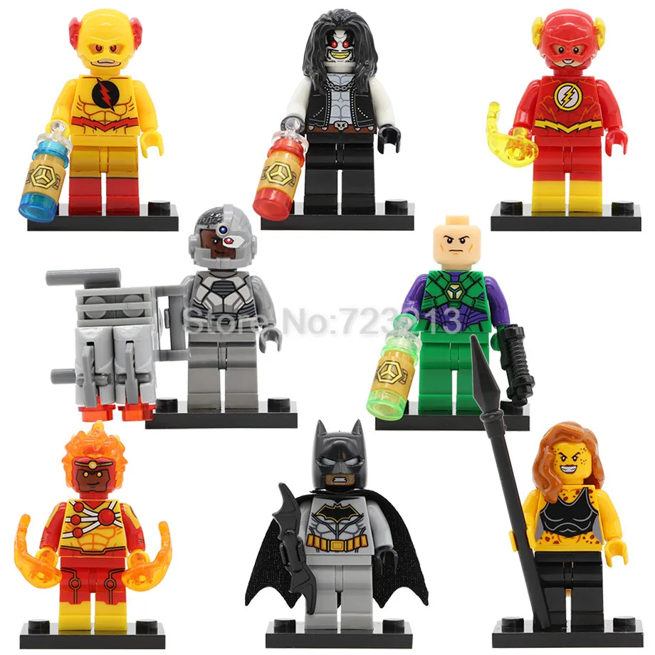 

Super Hero Cheetah Figure Batman Reverse Flash Lex Luthor Cyborg Lobo Firestorm Building Blocks Set Model Bricks Toys Legoing