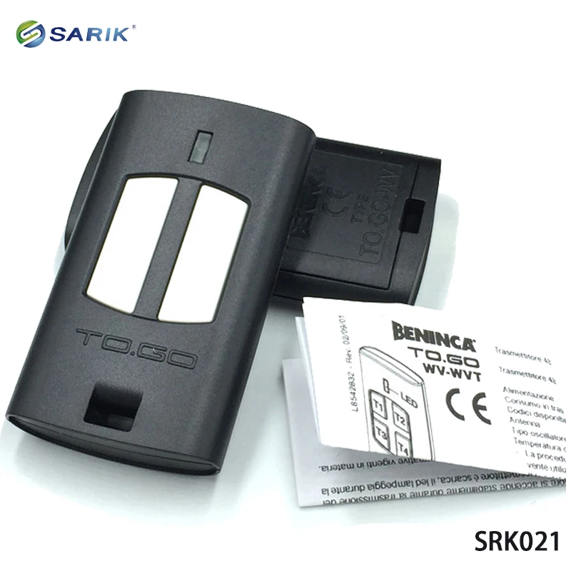 

2019 Top quality Replacement remote for BENINCA TO.GO2WV remote Control 433,92Mhz rolling code Free shipping