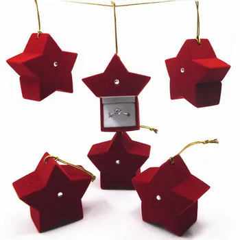 

Star Shape Rings Jewelry Box Earring Ear Stud Case Wedding Gifts Container Carrying Cases For Rings Display Box