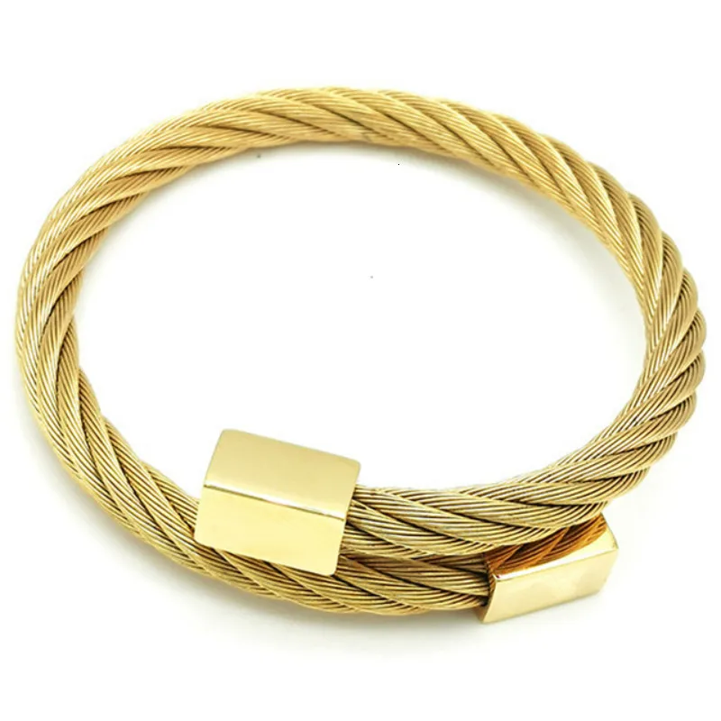 Модный Римский браслет с цифрами, мужской плетеный браслет из нержавеющей стали и браслет, роскошные ювелирные изделия, подарочные браслеты Hombre - Окраска металла: 5