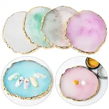 

1PC Round Resin Stone Nail Color Palette Gel Polish Pallet Mixing Drawing Paint Plate Pad Manicure Nail Art Display Shelf TLS