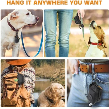 Pet Dog Poop Bag Holder Leash Attachment Adjustable Mini Travel Garbage Bag Dogs Waste Poop Bags Dispenser Pet Cleaning Tools 6