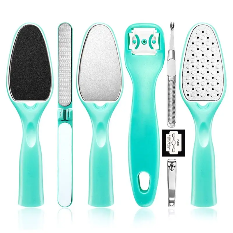 8 в 1 съемный педикюр Rasps мозолей сменный жесткий пилочка для ног триммер для удаления омертвевшей кожи маникюрный набор