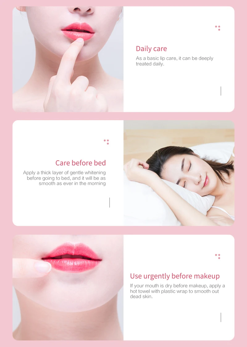 Moisturizing Lip Mask Lightening Lip Lines Gentle Peeling Cuticle Lip Mask Nourishing Lip Care Anti-drying Lip Patch TSLM1