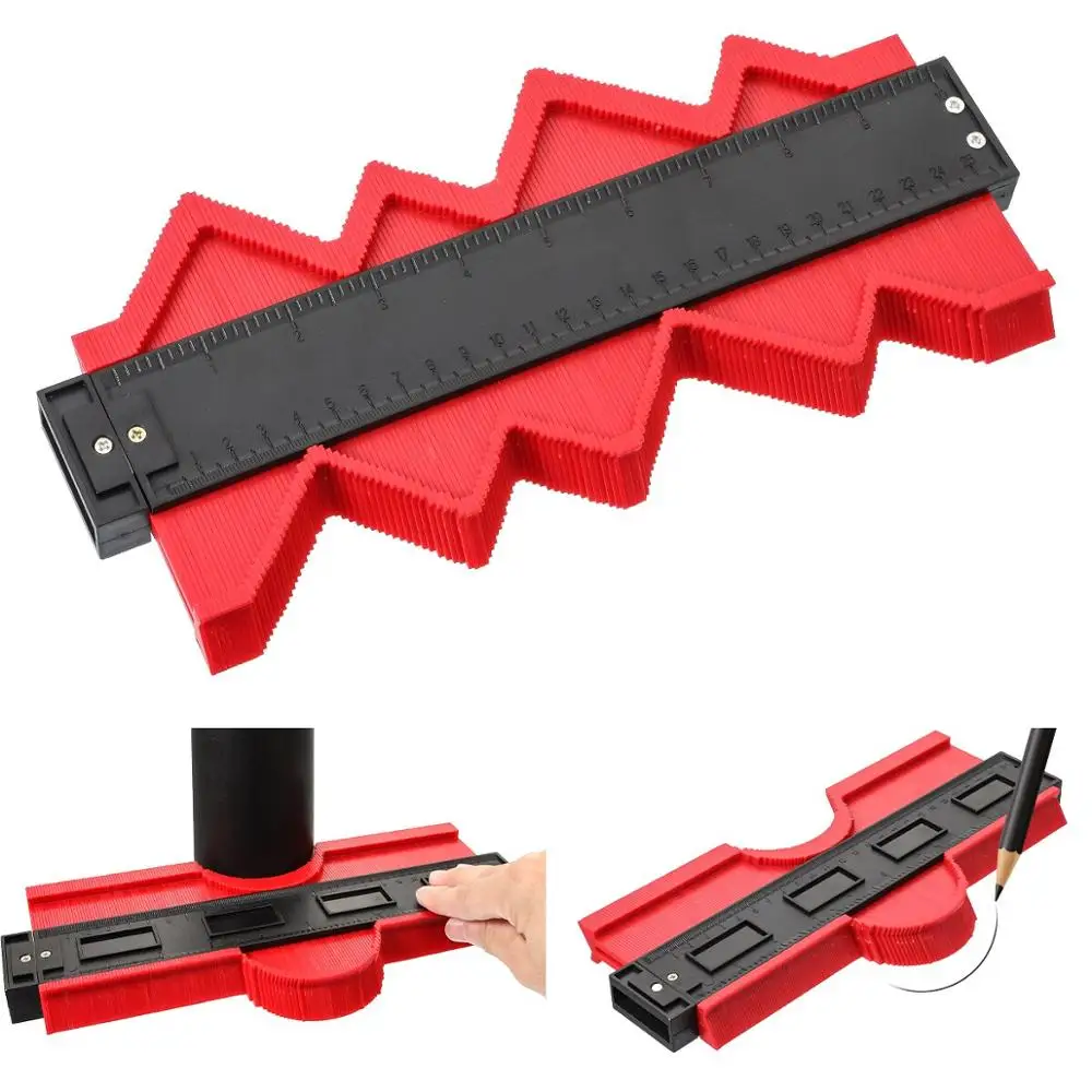

12/14/25/50cm Contour Profile Gauge Tiling Laminate Tiles Edge Shaping Wood Measure Ruler ABS Contour Gauge Duplicator