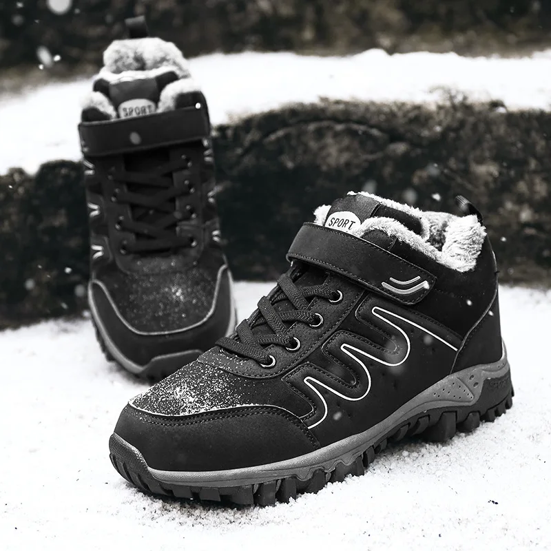 

Old Man Cotton-padded Shoes Love-Companion Winter plus Velvet Hight-top Snow Boots Anti-slip Soft-Sole Elderly People Walking Sh