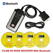 Para wow sn00per v5.008 r2 software automotivo ferramenta de diagnóstico para carros e caminhões com bluetooth obd2 obdii scanner leitor de código