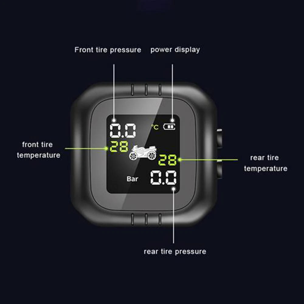 

motorcycle universal Tire pressure monitor motorcycle waterproof solar external tire detection wireless monitor