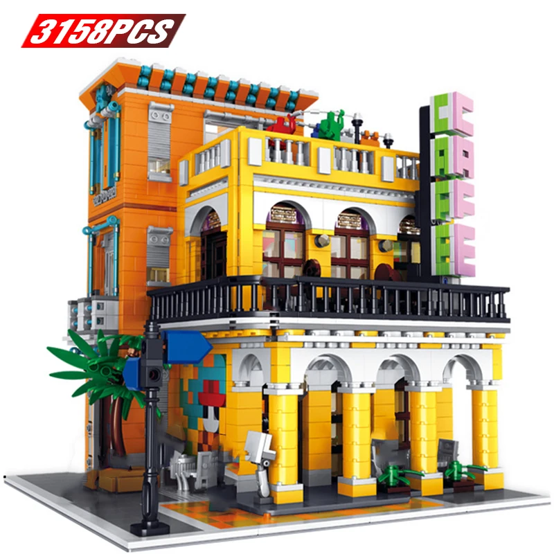 Technic Architecture Building Blocks Creator Expert Европейский кофейный дом дизайнерский городской