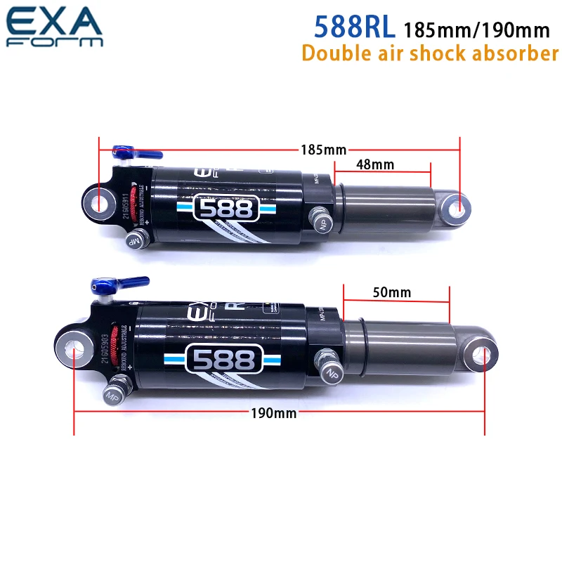 Bicycle shock absorber EXAform 588RL 190MM/185MM mountain bike