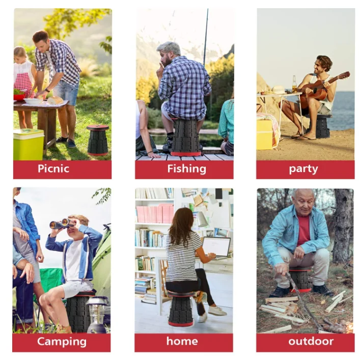 

Portable Retractable Stool Outdoor Safe Stable Folding Camping Fishing Chair Pop Up Chair Picnic Chair