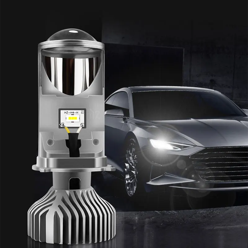 

GZKAFOLEE 2PC 72W/Pair Lamp H4 LED Mini Projector Lens Automobles LED Bulb LED Conversion Kit Hi/Lo Beam Headlight 12V/24V 6000K
