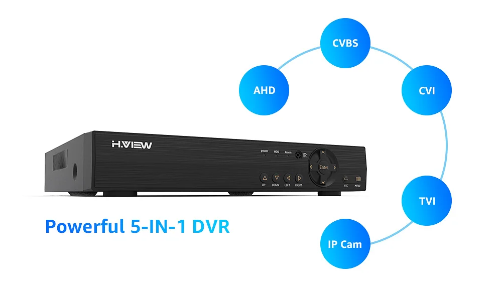 H. View 16CH система видеонаблюдения 8 1080P уличная камера безопасности 16CH CCTV DVR комплект видеонаблюдения iPhone Android Удаленный просмотр