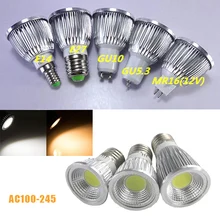 6W cob-светодиоды с регулируемой яркостью прожектора G10 E27 лампа AC100-245V алюминия