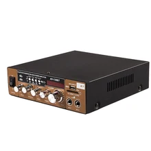 Bluetooth 2 канала аудио Мощность HiFi усилитель 12 В/220 В стерео Amplificador fm-радио с функцией дистанционного управления для автомобиля дома