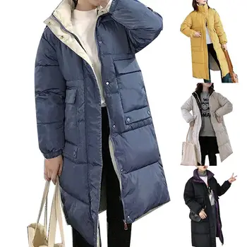 

Sweater Women Fur Lining Coat Womens Winter Warm Thick Long Jacket Hooded Jacket Coat Women's Jacket