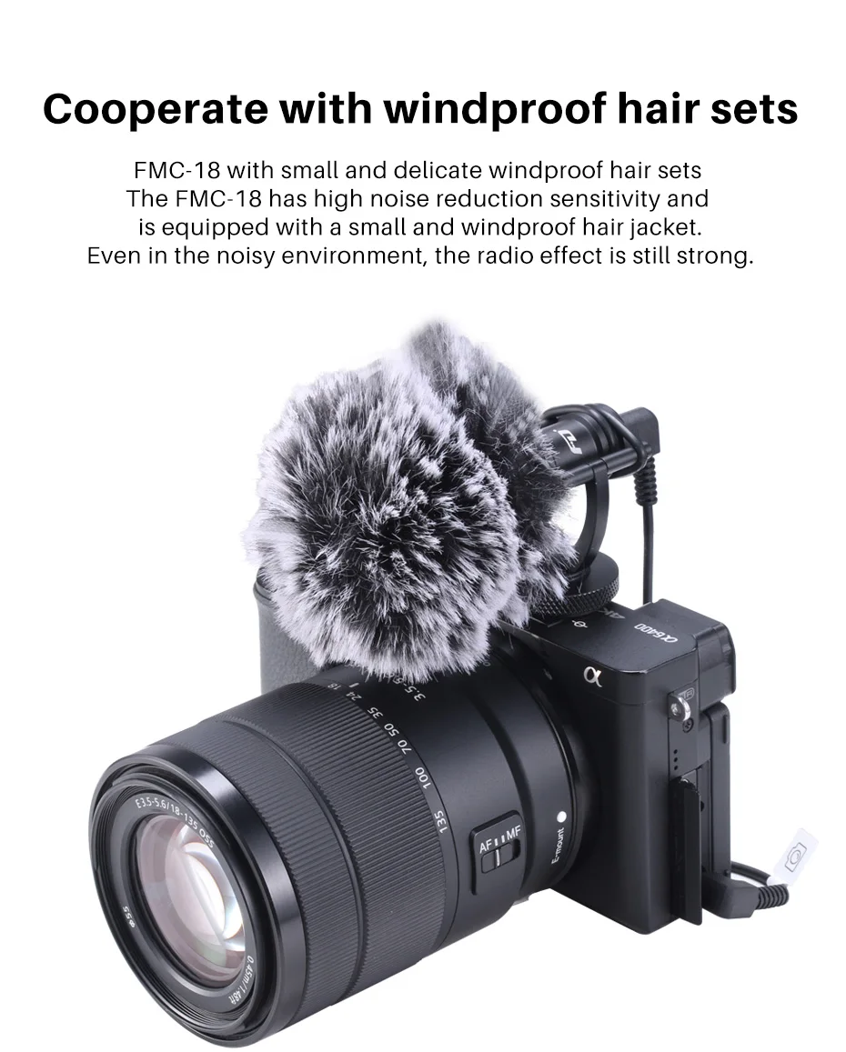FMC-18 Мини конденсаторный видео Запись микрофон на камеру Vlogging для iPhone samsung Canon Nikon sony DSLR камеры s супер мини