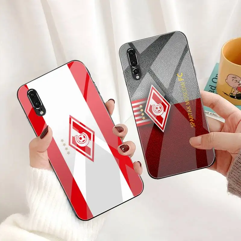 Чехол для телефона с русским футболом спартак Москва закаленное стекло Huawei P30 P20