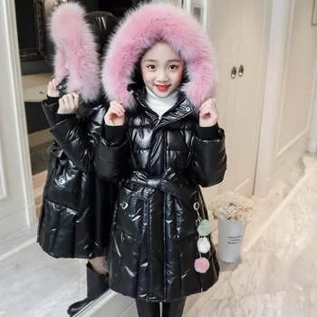 

2020 Girls Up Leather Jacket Rainproof and Warm Down Padded Jacket Coat
