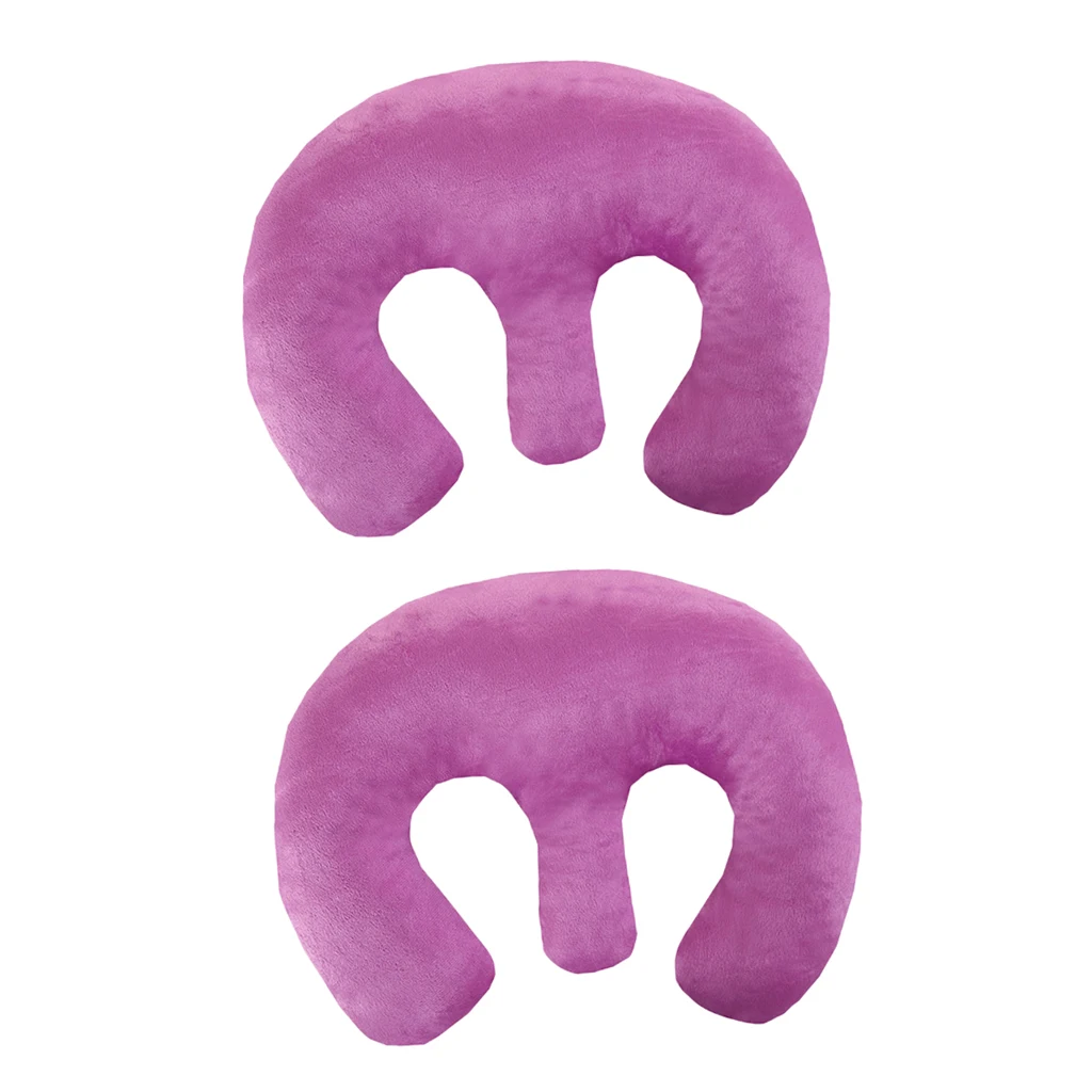2X Violet Soft Chest Cushion Pad Breast Support Pillow For Beauty Salon SPA